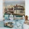 Designart - Old Houses On The Island of Mykonos Greece - Nautical & Coastal Print on Natural Pine Wood